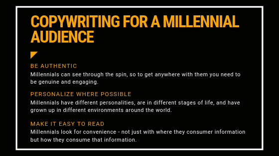 Copywriting for a Millennial Audience: Summary of the 3 key points