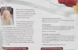 Listen and respond: Lizi's Granola incorporated customer feedback into their packaging's back-panel copy.