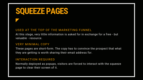 Squeeze pages: A summary of key points