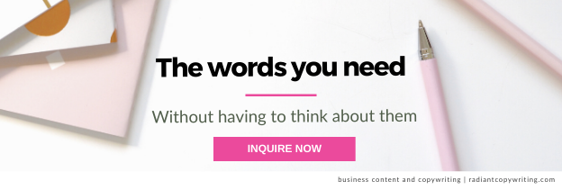 Business copywriting, content writing - all the words you need without having to think about them