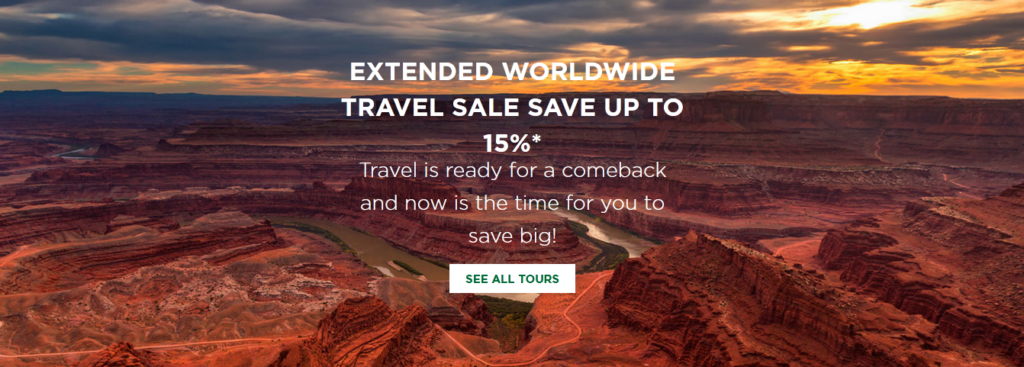 Tourism promotion example: Give travelers incentives to get back out there in the near future