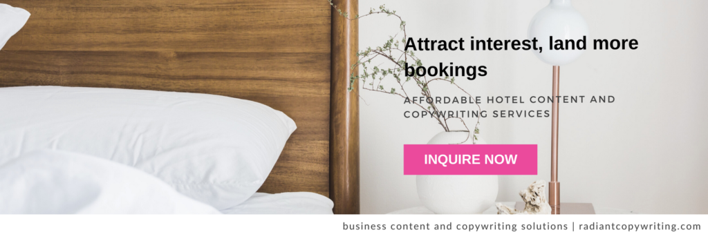 Attract interest, land more bookings with my affordable hotel content and copywriting services