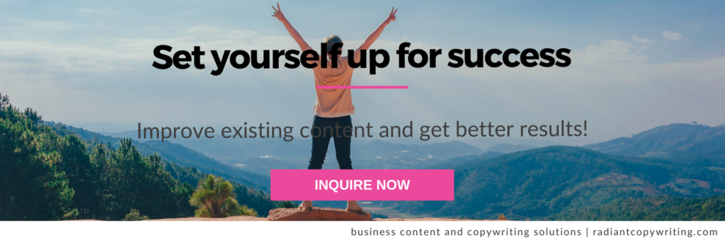 Set yourself up for success with copywriting consultation services designed to help you improve existing content and get better results!