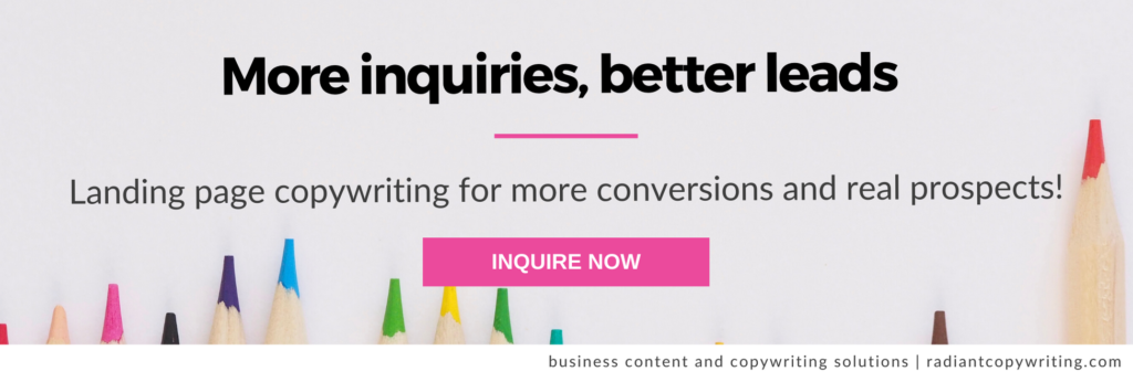 More inquiries, better leads: Landing page copywriting for more conversions and real prospects