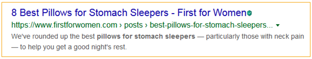 Screenshot of a meta description that has been written with the searcher's needs in mind