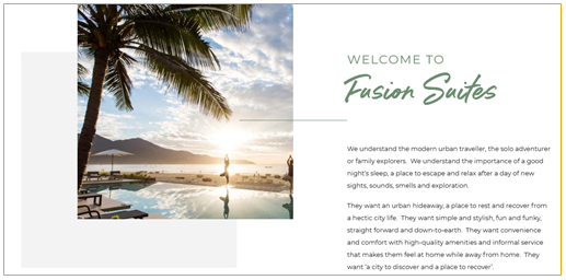 Examples of effective hotel copywriting: Know your guests and take every opportunity to create and highlight value that appeals to them.