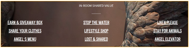 Examples of effective hotel copywriting: Let customers know what your hotel is committed to and really proud of.